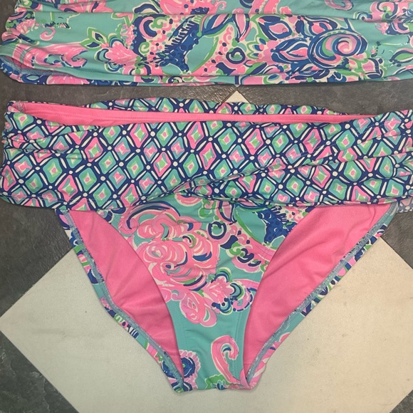 Lilly Pulitzer Tankini Two-piece Floral Swimsuit Sz 6 - Picture 2 of 7